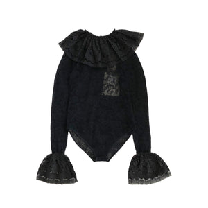 HAENGNAE SHUMAI LACE LEOTARD / Black