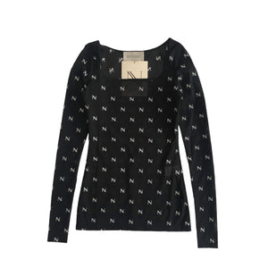 HAENGNAE KISHIMEN LOGO TOP / Black