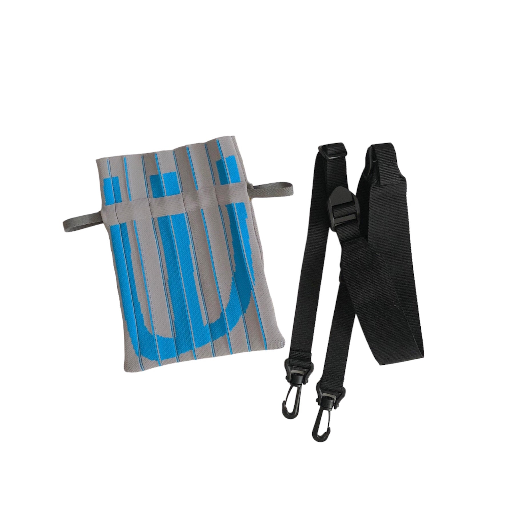 SODUK   pleated knit pouch / gray