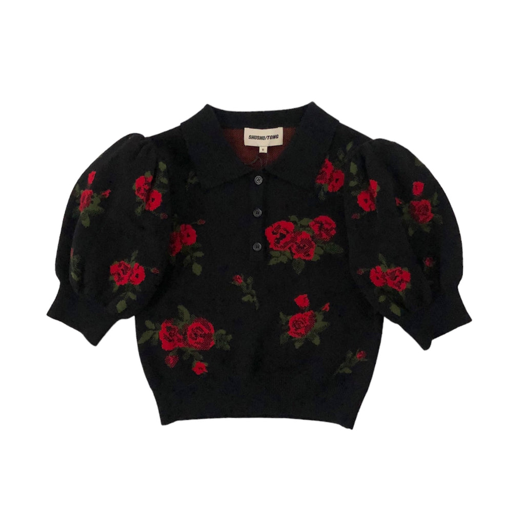 [SALE]SHUSHU/TONG  rose knit top