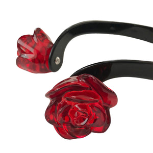 SHUSHU/TONG  double rose headband / red