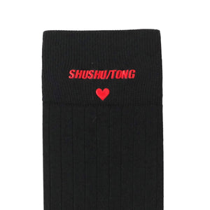 [SALE]SHUSHU/TONG  logo socks / BK