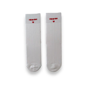 [SALE]SHUSHU/TONG  logo socks / WH