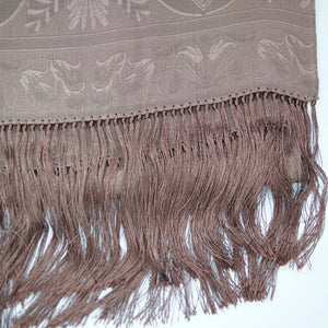 OLD&VINTAGE] GIOGIO ARMANI フリンジ刺繍ストール BROWN/GOLD系 – dim