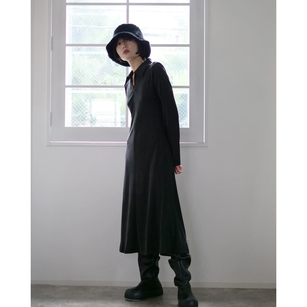 JOHN Grey Scarlet Zip-Up Dress / BLACK