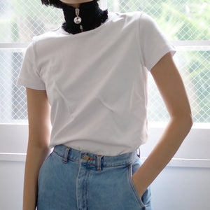 JOHN  NHOJ Twisted Tee / White