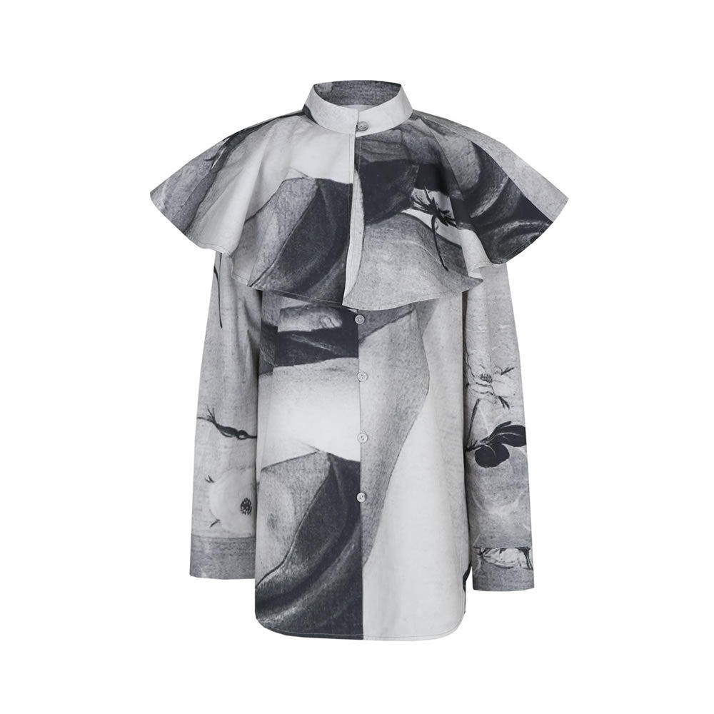 KIMHEKIM ANNA CAPE SHIRT