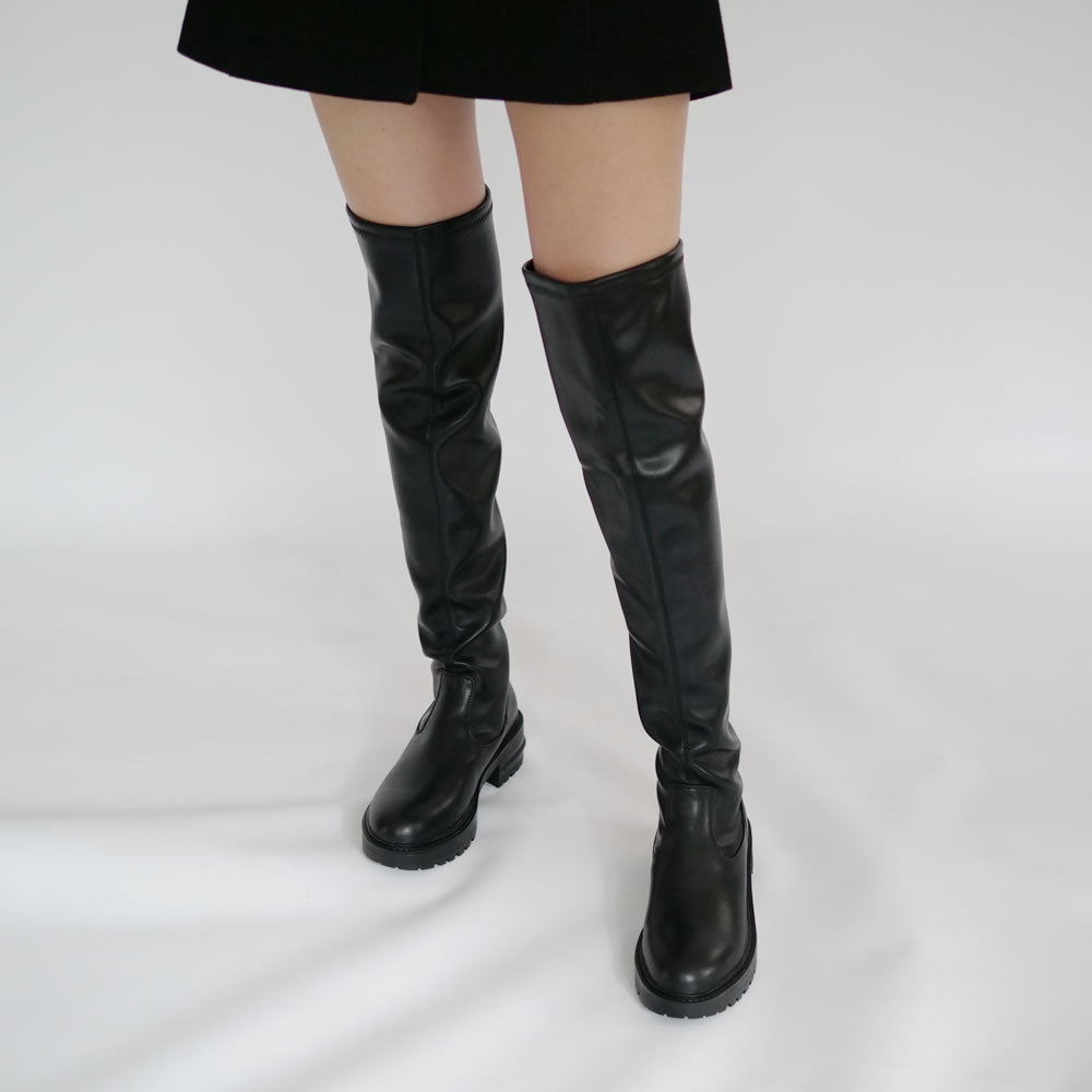 MADROMY　Knee-high boots(vegan leather)