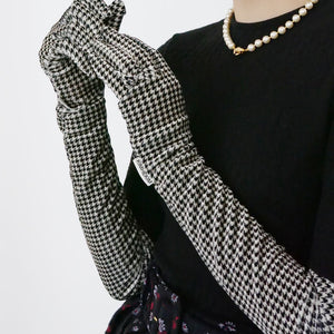 [SALE]KIMHEKIM CHECKED VELVET LONG GLOVES