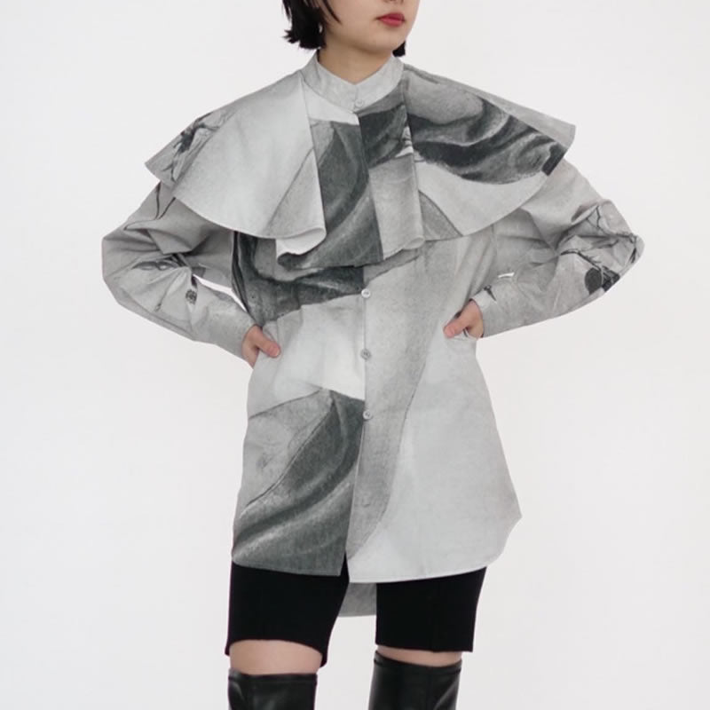 KIMHEKIM ANNA CAPE SHIRT