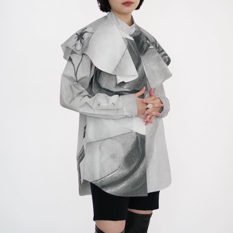KIMHEKIM ANNA CAPE SHIRT