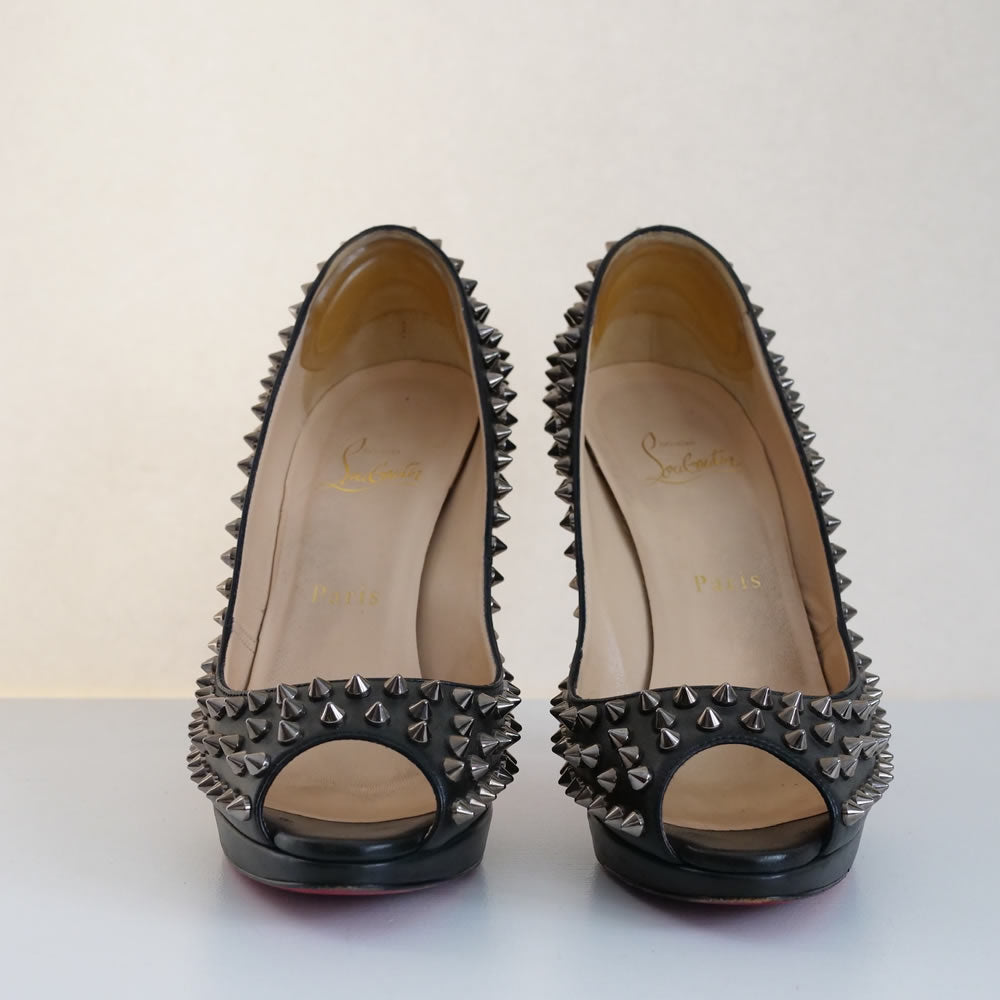 [OLD&VINTAGE] CHRISTIAN LOUBOUTIN "SPIKE"オープントゥパンプス