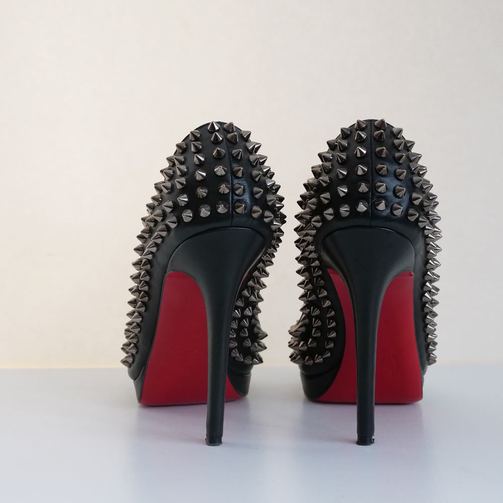[OLD&VINTAGE] CHRISTIAN LOUBOUTIN "SPIKE"オープントゥパンプス