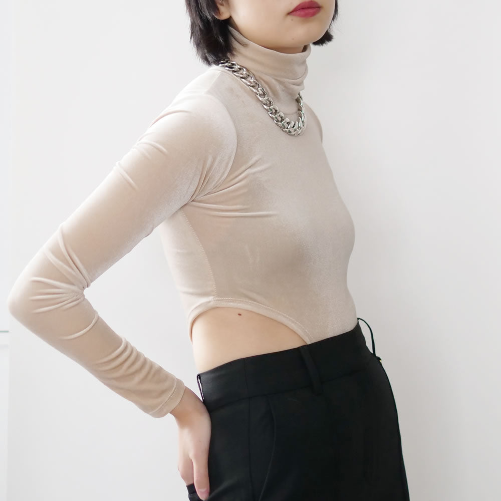 [SALE]MADROMY　VELOR DEEP CUT BODY SUIT