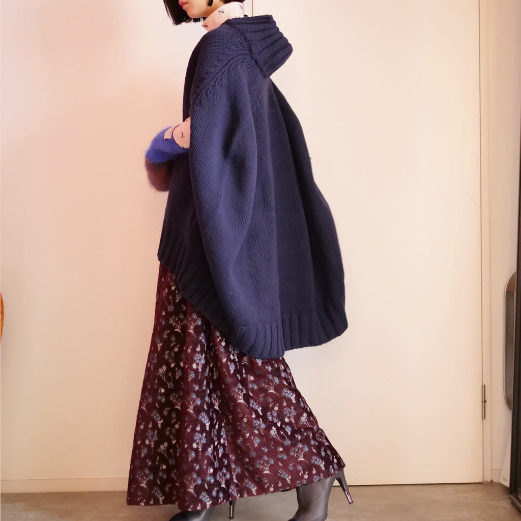 MM6 Maison Margiela ニット ケープ(NAVY)