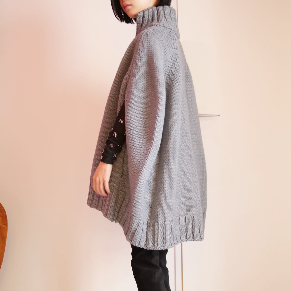 MM6 Maison Margiela ニット ケープ(GREY)