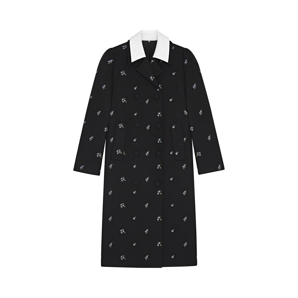 SHUSHU/TONG  long tailored coat / BLACK