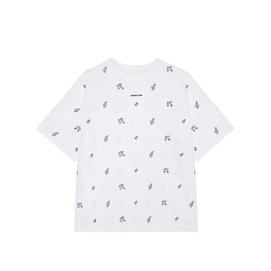 [SALE]SHUSHU/TONG embroidered floral tshirt / PURPLE
