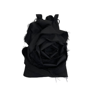 SHUSHU/TONG  halterneck mini top / BLACK