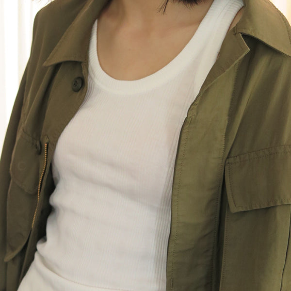 [MADROMY]rib tank top(WHITE)
