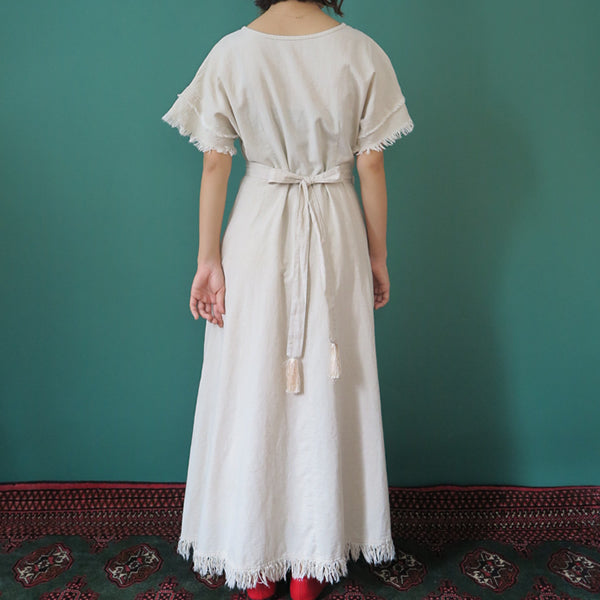 【SALE】MADROMY　2way linen dress (SAND BEIGE)