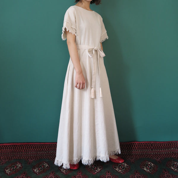 【SALE】MADROMY　2way linen dress (SAND BEIGE)