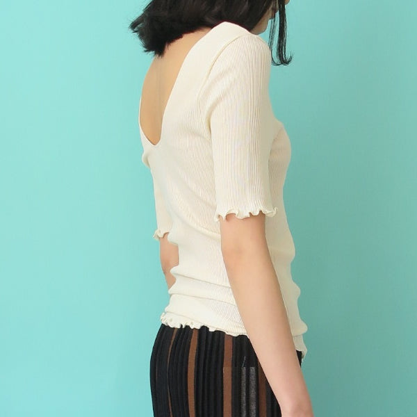 HAKUJI random rib H/S pullover(WHITE)