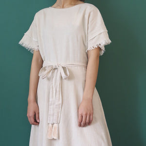 【SALE】MADROMY　2way linen dress (SAND BEIGE)