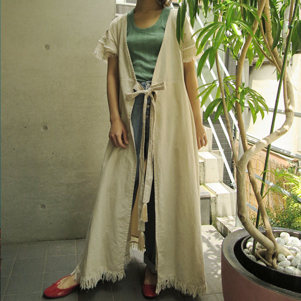 【SALE】MADROMY　2way linen dress (SAND BEIGE)