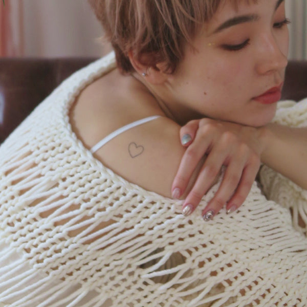 MAIAMI : DROPSTITCH OVERSIZED SWEATER(CREME)