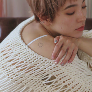 MAIAMI : DROPSTITCH OVERSIZED SWEATER(CREME)
