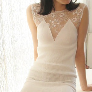[SALE][babaco] dress with leavers lace (WHITE)