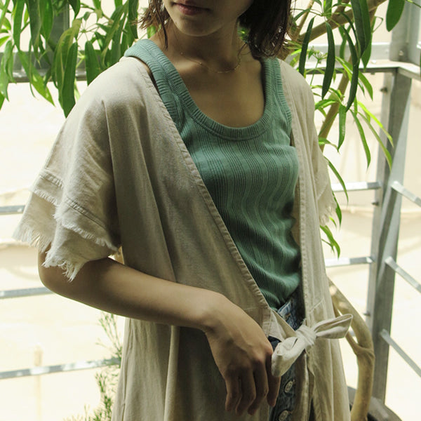 【SALE】MADROMY　2way linen dress (SAND BEIGE)