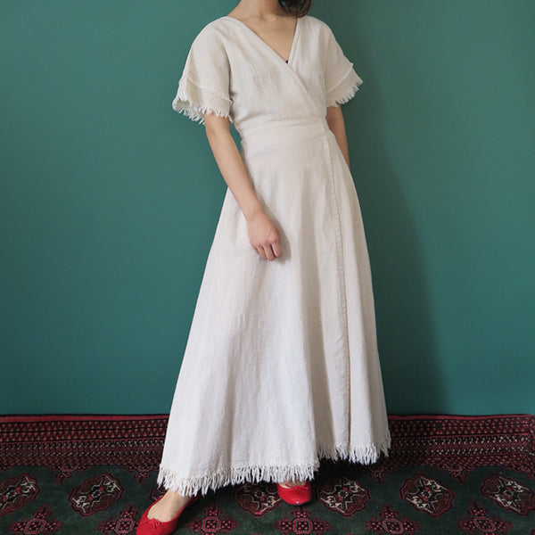 【SALE】MADROMY　2way linen dress (SAND BEIGE)